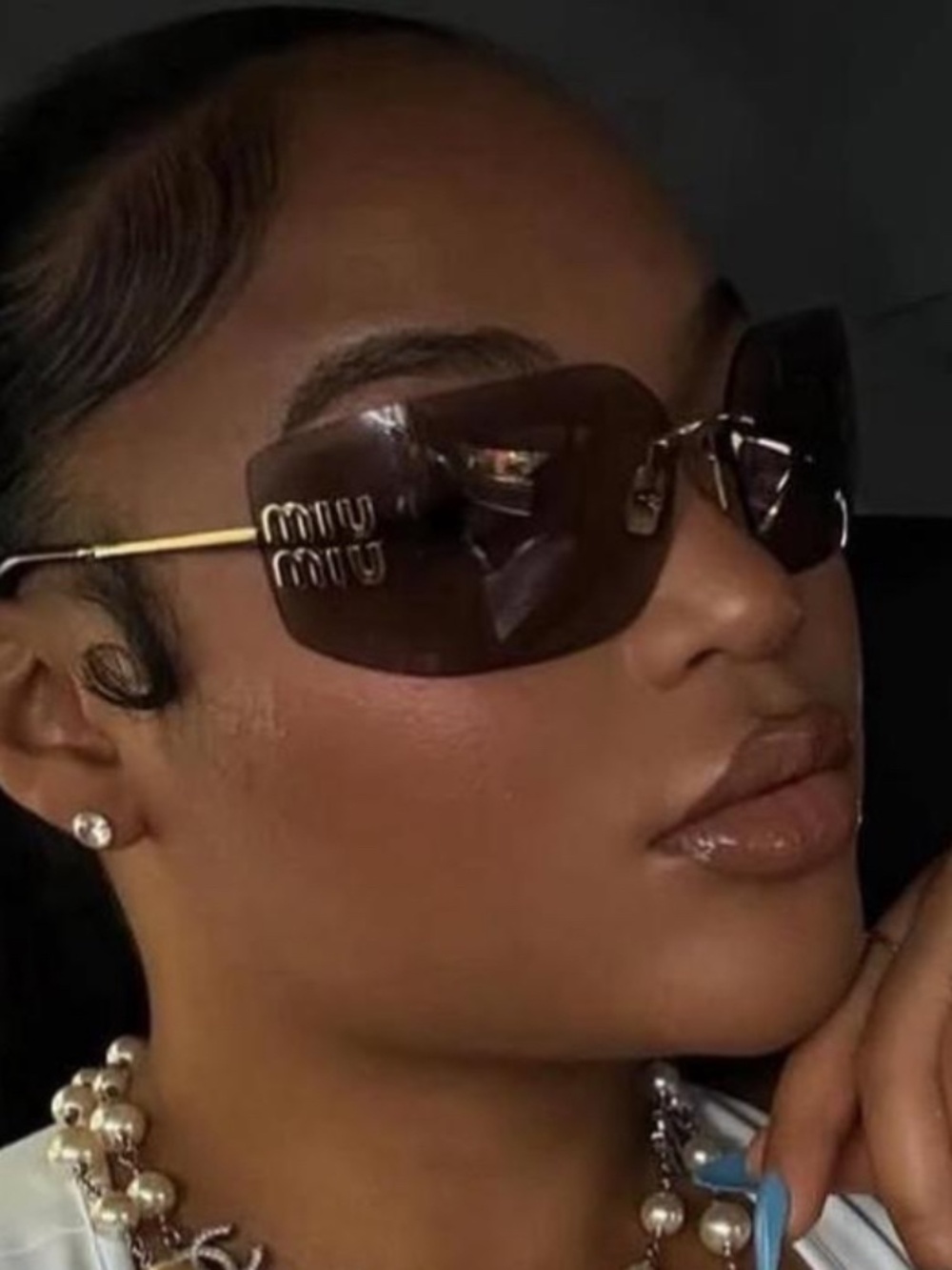 Miu Miu Logo Plaque glasses